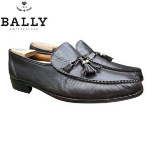 Bally Brown Leather Loafers Moccasin-Style Slip-Ons Size 12 D